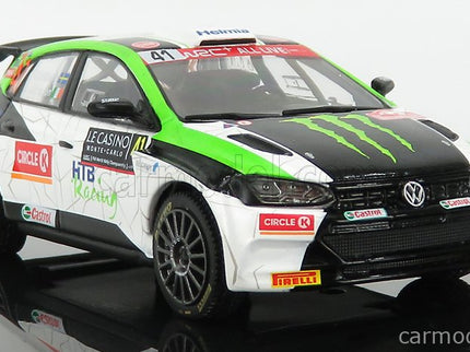 Volkswagen Polo Gti R5 N°41 Rally Montecarlo 2020 O.Solberg - A.Johnston 1:43 IXO Models biela čierna zelená