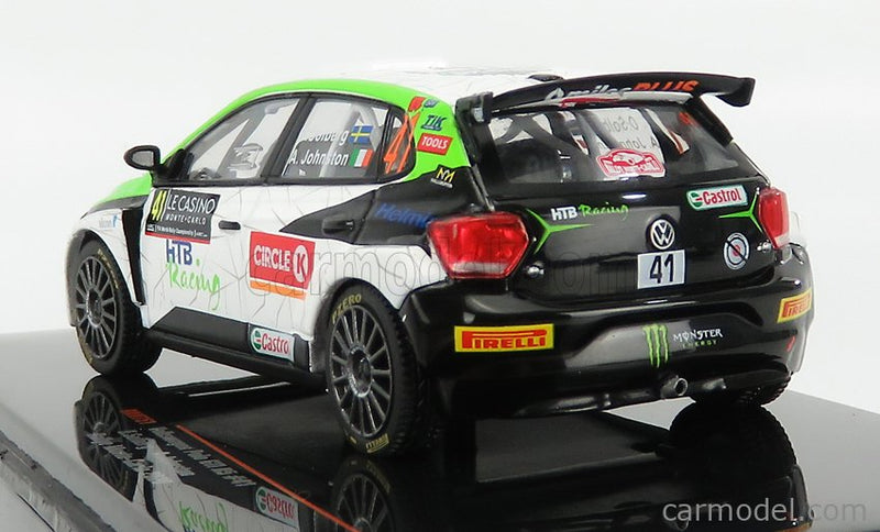 Volkswagen Polo Gti R5 N°41 Rally Montecarlo 2020 O.Solberg - A.Johnston 1:43 IXO Models biela čierna zelená