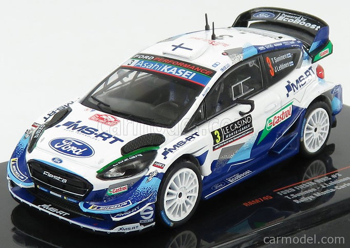 Ford Fiesta WRC Team M-Sport Ford Wrt N°3 8. Miesto Rally Montecarlo 2020 T.Suninen - J.Lehtinen 1:43 IXO Models 2 Tone modrá biela