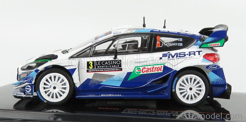 Ford Fiesta WRC Team M-Sport Ford Wrt N°3 8. Miesto Rally Montecarlo 2020 T.Suninen - J.Lehtinen 1:43 IXO Models 2 Tone modrá biela