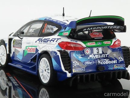 Ford Fiesta WRC Team M-Sport Ford Wrt N°3 8. Miesto Rally Montecarlo 2020 T.Suninen - J.Lehtinen 1:43 IXO Models 2 Tone modrá biela