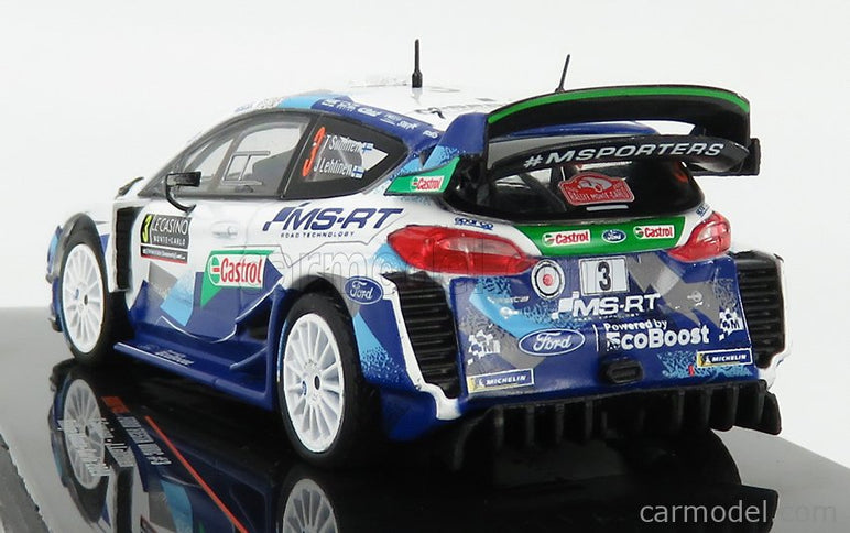 Ford Fiesta WRC Team M-Sport Ford Wrt N°3 8. Miesto Rally Montecarlo 2020 T.Suninen - J.Lehtinen 1:43 IXO Models 2 Tone modrá biela