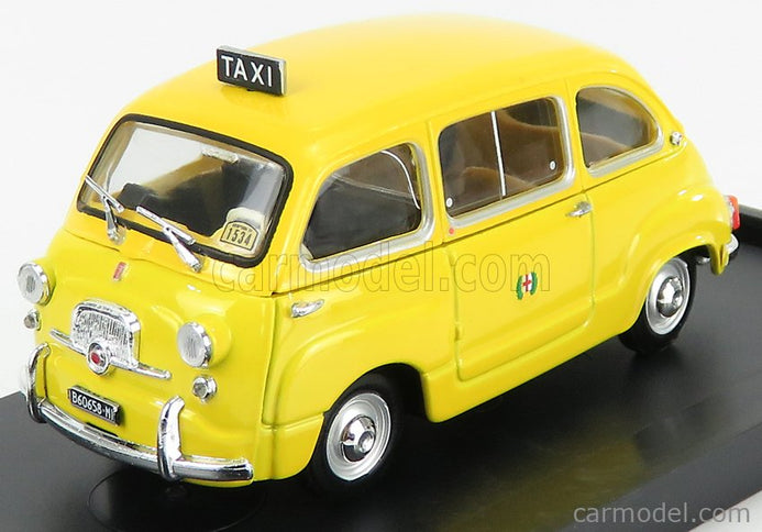 Fiat 600D Multipla Taxi Milano 1970 1:43 Brumm žltá