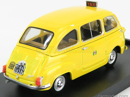 Fiat 600D Multipla Taxi Milano 1970 1:43 Brumm žltá