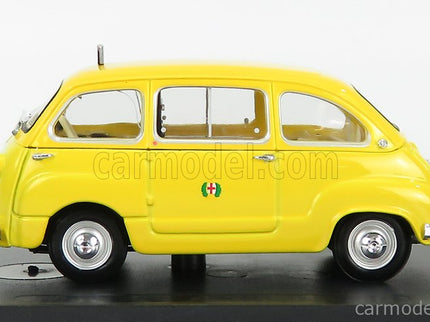 Fiat 600D Multipla Taxi Milano 1970 1:43 Brumm žltá