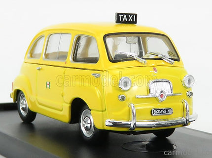 Fiat 600D Multipla Taxi Milano 1970 1:43 Brumm žltá