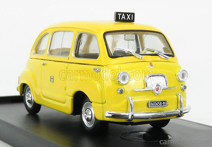 Fiat 600D Multipla Taxi Milano 1970 1:43 Brumm žltá