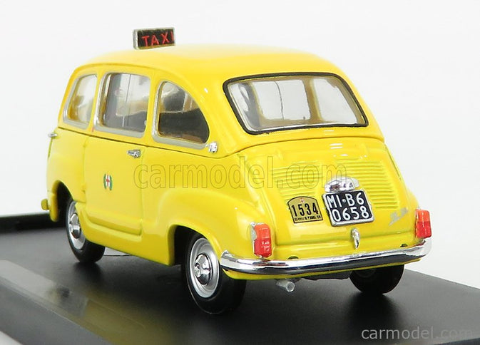 Fiat 600D Multipla Taxi Milano 1970 1:43 Brumm žltá