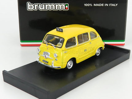 Fiat 600D Multipla Taxi Milano 1970 1:43 Brumm žltá