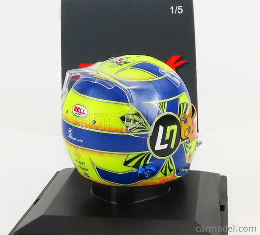 Bell Helmet F1 Helma MCL35 Renault Team Mclaren N°4 Sezóna 2021 Lando Norris 1:5 Spark Model žltá čierna