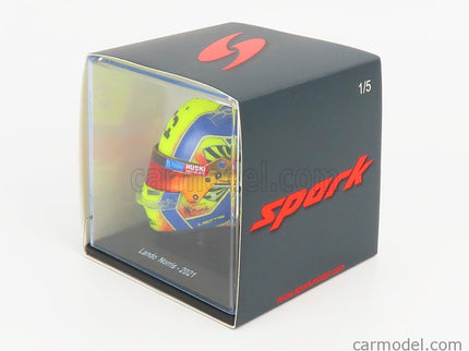 Bell Helmet F1 Helma MCL35 Renault Team Mclaren N°4 Sezóna 2021 Lando Norris 1:5 Spark Model žltá čierna