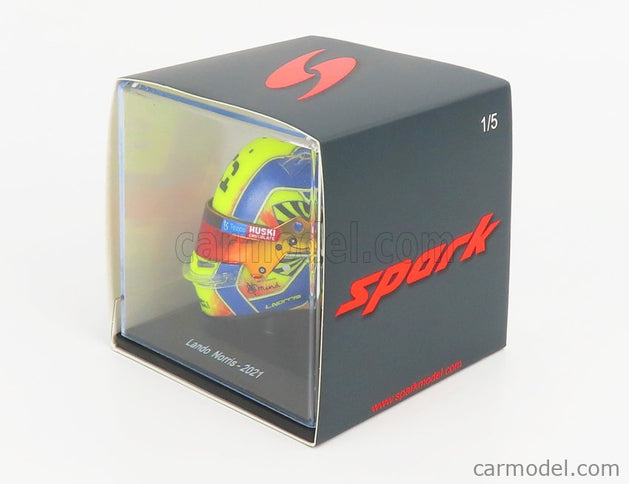 Bell Helmet F1 Helma MCL35 Renault Team Mclaren N°4 Sezóna 2021 Lando Norris 1:5 Spark Model žltá čierna