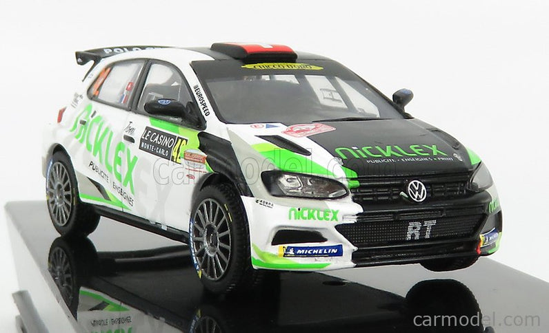 Volkswagen Polo Gti R5 Team N°42 Rally Montecarlo 2020 O.Burri - A.Levratti 1:43 IXO Models matná čierna zelená biela