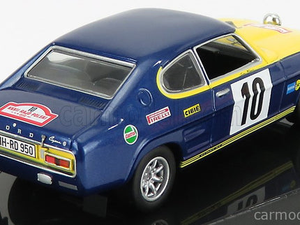 Ford Capri 2600 RS N°10 Rally Rajd Polski 1972 W.Rohrl 1:43 IXO Models modrá žltá