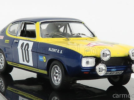 Ford Capri 2600 RS N°10 Rally Rajd Polski 1972 W.Rohrl 1:43 IXO Models modrá žltá