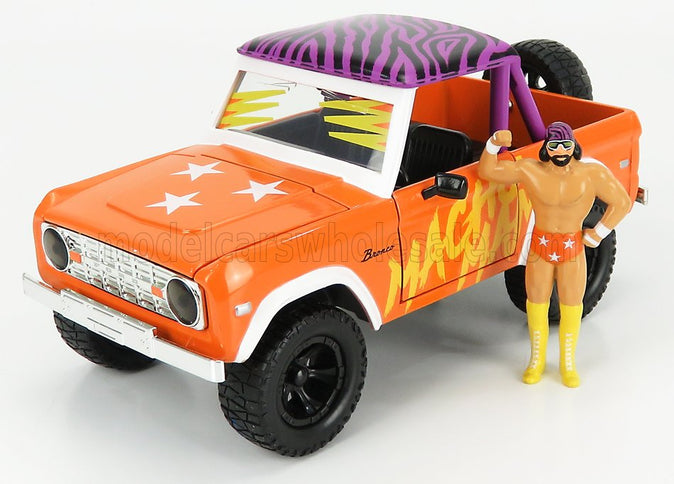 FORD USA | BRONCO WITH MACHO MAN RANDY SAVAGE FIGURE 1973 | ORANGE
