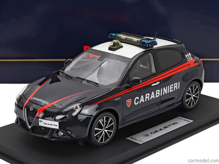 ALFA ROMEO Giulietta Veloce Carabinieri 2018 1:18 BBR Models modrá červená