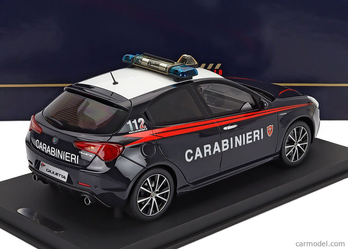 ALFA ROMEO Giulietta Veloce Carabinieri 2018 1:18 BBR Models modrá červená