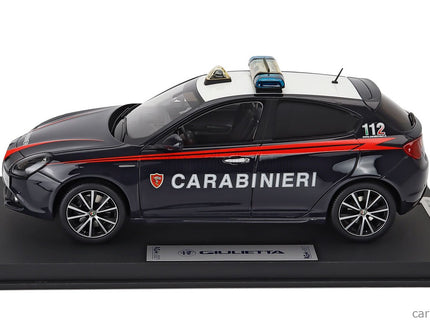 ALFA ROMEO Giulietta Veloce Carabinieri 2018 1:18 BBR Models modrá červená