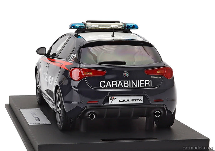 ALFA ROMEO Giulietta Veloce Carabinieri 2018 1:18 BBR Models modrá červená