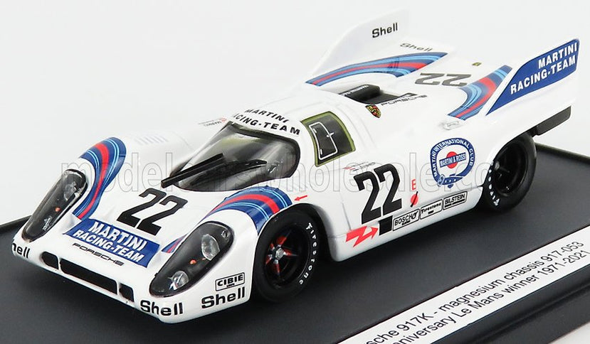 PORSCHE | 917K 4.9L TEAM MARTINI RACING N 22 WINNER 24h LE MANS 1971 HELMUT MARKO - GIJS VAN LENNEP | WHITE BLUE RED