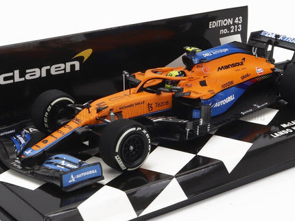 McLAREN | F1  MCL35L TEAM MCLAREN N 4 FRENCH GP 2021 LANDO NORRIS | ORANGE LIGHT BLUE