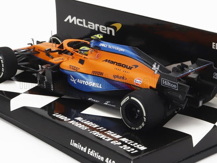 McLAREN | F1  MCL35L TEAM MCLAREN N 4 FRENCH GP 2021 LANDO NORRIS | ORANGE LIGHT BLUE