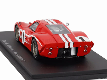 Ford GT40 Mkiv 7.0L V8 Team Shelby American Inc. N°1 Víťaz 24h Le Mans 1967 Anthony Joseph Foyt - D.Gurney 1:43 Spark Model červená biela