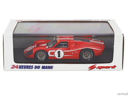 Ford GT40 Mkiv 7.0L V8 Team Shelby American Inc. N°1 Víťaz 24h Le Mans 1967 Anthony Joseph Foyt - D.Gurney 1:43 Spark Model červená biela