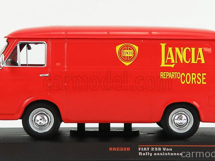 Fiat 238 Furgone Van 1S Rally Assistance Lancia Reparto Corse 1971 1:43 IXO Models červená