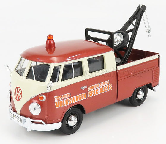 VOLKSWAGEN | T1 TYPE 2 DOUBLE CABINE PICK-UP 1961 - CARRO ATTREZZI - WRECKER ROAD SERVICE | BROWN BEIGE
