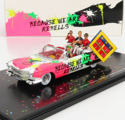 CADILLAC | ELDORADO BIARRITZ CABRIOLET 1959 - PARADE DES PILOTES TEAM REBELLION RACING 24h LE MANS 2019 T.LAURENT - G.MENEZES - N.BERTHON | WHITE PINK BLACK