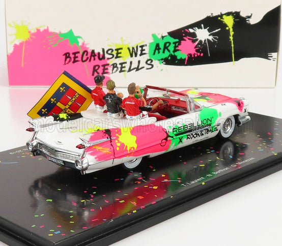 CADILLAC | ELDORADO BIARRITZ CABRIOLET 1959 - PARADE DES PILOTES TEAM REBELLION RACING 24h LE MANS 2019 T.LAURENT - G.MENEZES - N.BERTHON | WHITE PINK BLACK