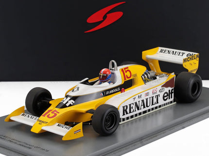 RENAULT | F1 RS11 N 15 WINNER FRANCE GP 1979 J.P.JABOUILLE - CON VETRINA - WITH SHOWCASE - SPECIAL BOX | YELLOW WHITE