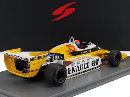 RENAULT | F1 RS11 N 15 WINNER FRANCE GP 1979 J.P.JABOUILLE - CON VETRINA - WITH SHOWCASE - SPECIAL BOX | YELLOW WHITE