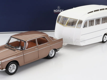 PEUGEOT | 404 WITH CARAVAN ROULOTTE HENON 1965 | BROWN MET