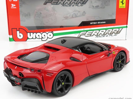 Ferrari SF90 Stradale Hybrid 1000hp 2019 1:18 Bburago červená čierna