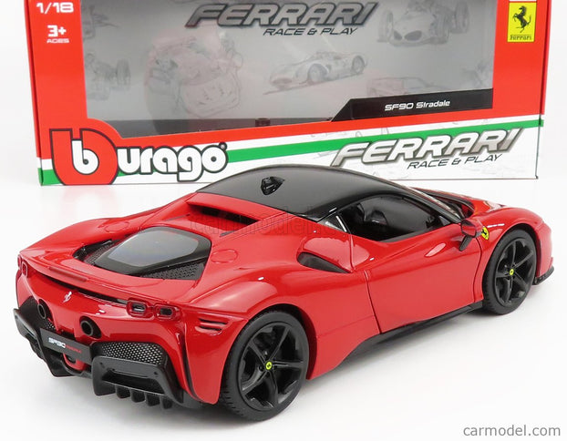 Ferrari SF90 Stradale Hybrid 1000hp 2019 1:18 Bburago červená čierna