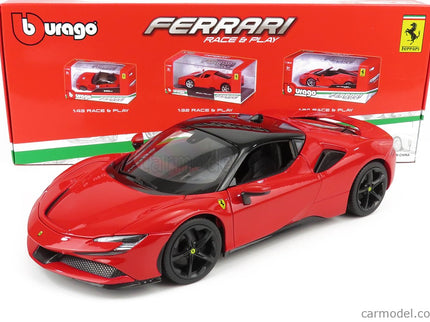 Ferrari SF90 Stradale Hybrid 1000hp 2019 1:18 Bburago červená čierna