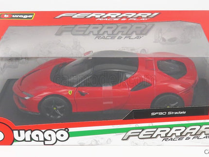 Ferrari SF90 Stradale Hybrid 1000hp 2019 1:18 Bburago červená čierna