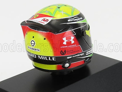 SCHUBERTH HELMET | F2 KEYRING HELMET DALLARA TEAM PREMA RACING N 9 SEASON MICK SCHUMACHER 2019 | YELLOW GREEN RED BLACK