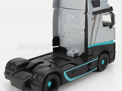 MERCEDES BENZ | ACTROS 2 GIGASPACE TRACTOR TRUCK 3-ASSI 2016 - F1 WORLD CHAMPION TEAM AMG PETRONAS MOTORSPORT FORMULA ONE COLOUR | SILVER BLACK GREEN