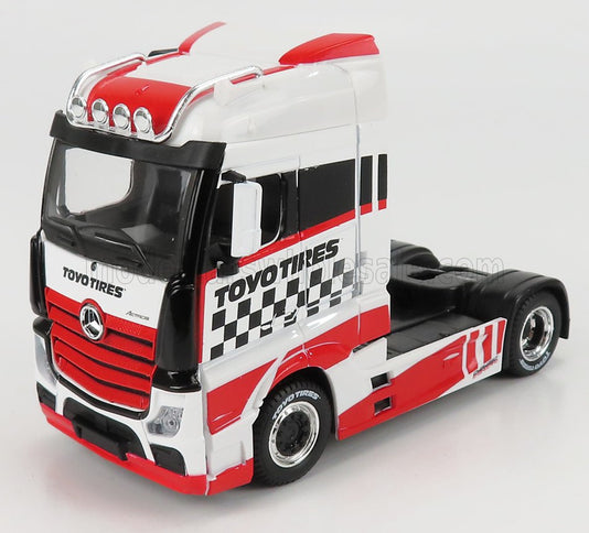 MERCEDES BENZ | ACTROS 2 GIGASPACE TRACTOR TRUCK 2-ASSI TOYO TIRES 2016 | WHITE RED