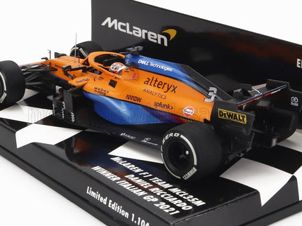 McLAREN | F1  MCL35L TEAM MCLAREN N 3 WINNER ITALY GP 2021 DANIEL RICCIARDO | ORANGE LIGHT BLUE
