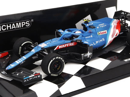 ALPINE | F1  A521 RENAULT E-TECH 20B TEAM ALPINE N 31 WINNER HUNGARY GP 2021 ESTEBAN OCON | BLUE MET RED WHITE