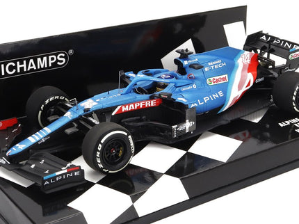 ALPINE | F1  A521 RENAULT E-TECH 20B TEAM ALPINE N 14 4th HUNGARY GP 2021 FERNANDO ALONSO | BLUE MET RED WHITE