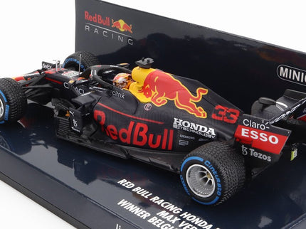 RED BULL | F1  RB16B HONDA RA620H TEAM RED BULL RACING N 33 WINNER BELGIUM GP 2021 MAX VERSTAPPEN | MATT BLUE YELLOW RED