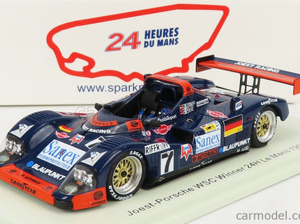 Porsche 935 3.0L Turbo WSC-95 Team Joest Racing N°7 Víťaz 24h Le Mans 1996 Alexander Wurz - Davy Jones - Manuel Reuter 1:43 Spark Model modrá oranžová