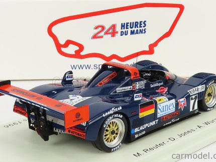 Porsche 935 3.0L Turbo WSC-95 Team Joest Racing N°7 Víťaz 24h Le Mans 1996 Alexander Wurz - Davy Jones - Manuel Reuter 1:43 Spark Model modrá oranžová
