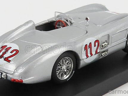 Mercedes Benz 300 Slr Roadster N°112 Targa Florio 1955 Jan Manuel Fangio 1:43 Brumm strieborná